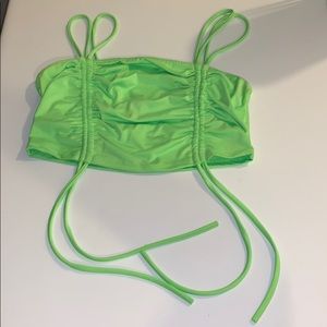Neon green crop top
